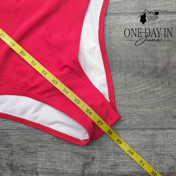 Sporlike One Shoulder Tie Back One Piece Swimsuit Size S - Picture 6 of 7